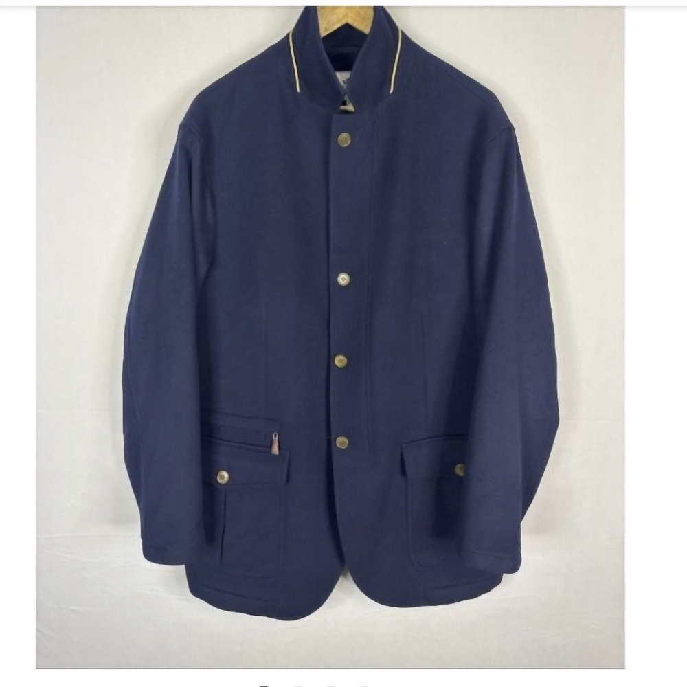 Peter Millar Wool & Cashmere Field Jacket Navy Blue - XL